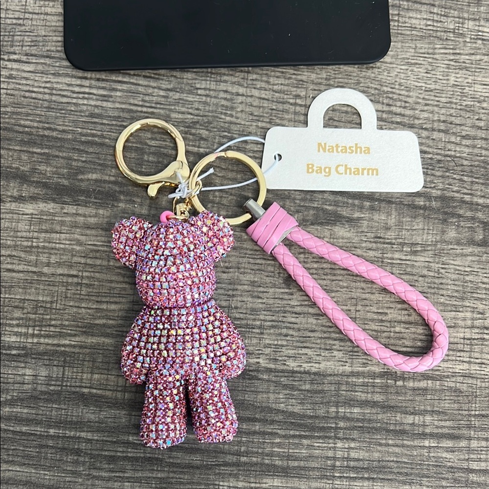 Pink Glitter Bear Bag Charm ✨💖 - Picture 1 of 6